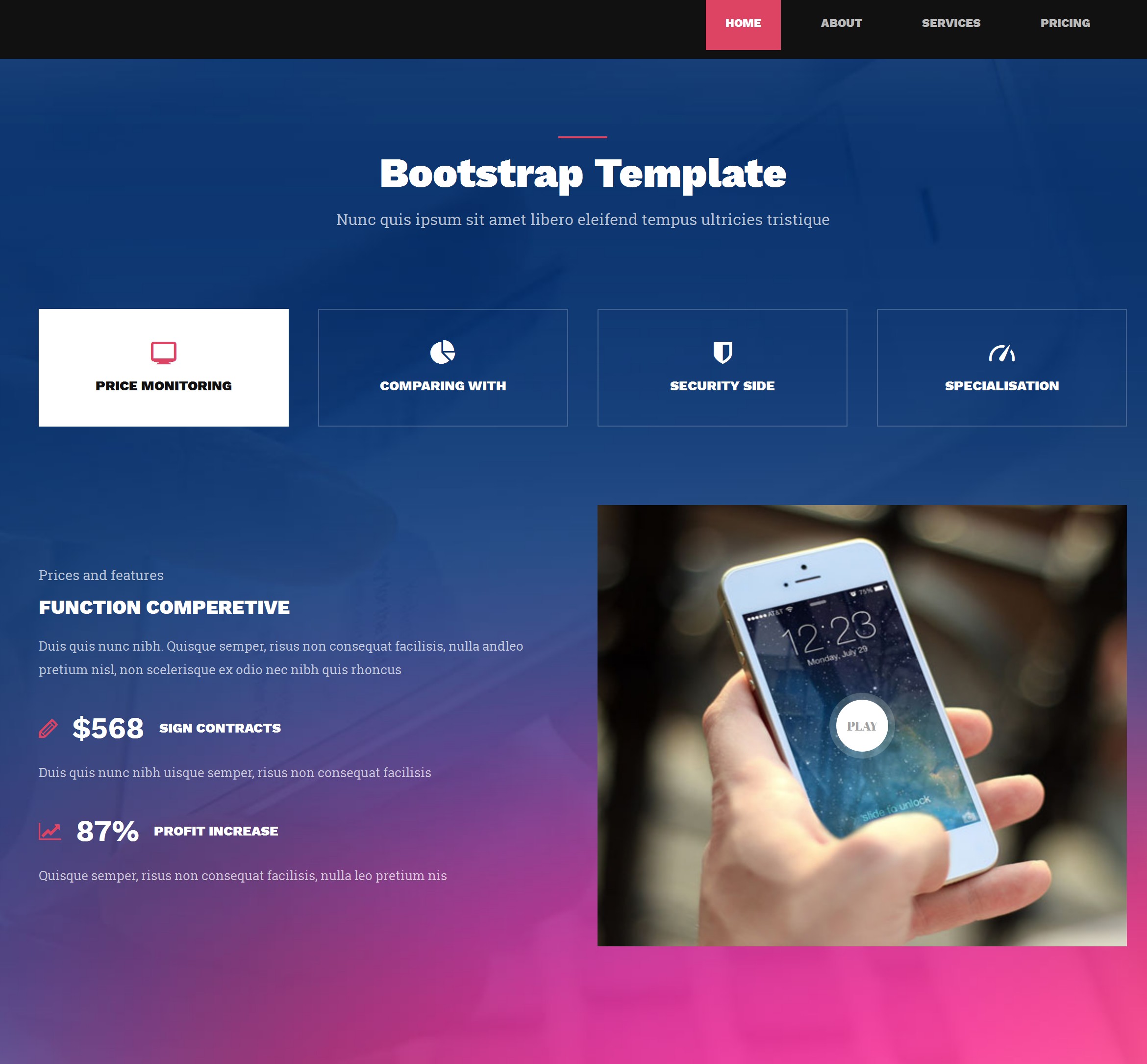 Free Bootstrap Portfolio Theme