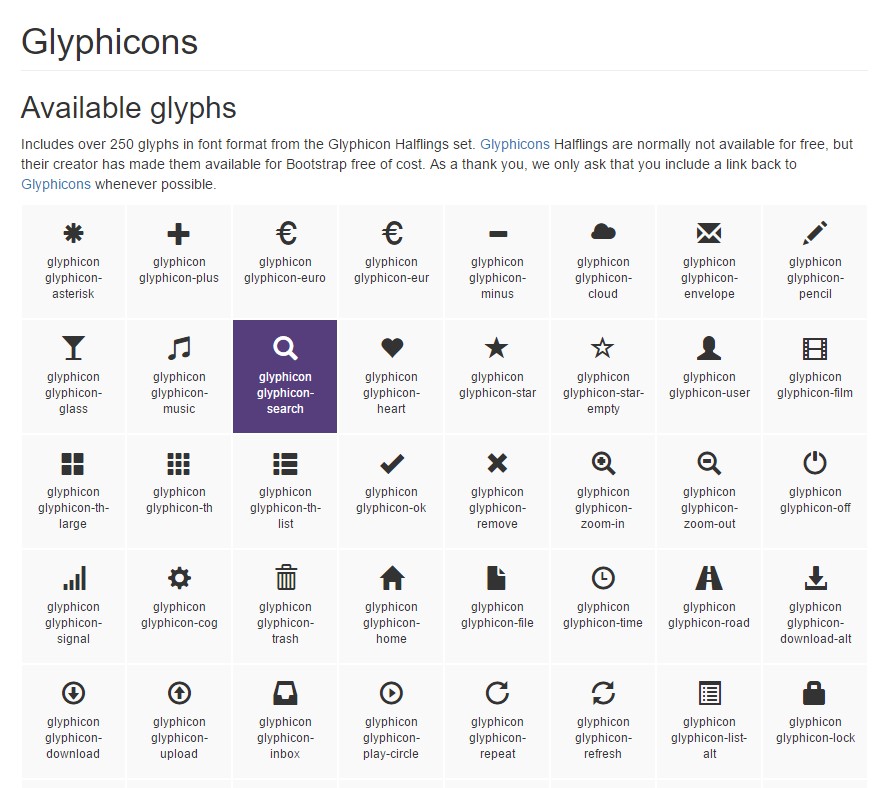 Bootstrap Icons  main  information