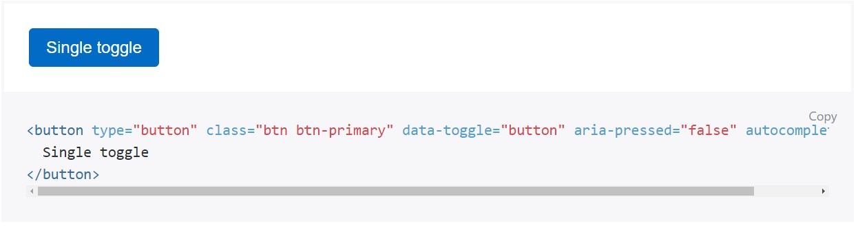 Toggle states  offered  by means of Bootstrap buttons