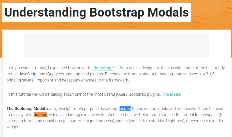  One more  helpful article  relating to Bootstrap Modal Popup