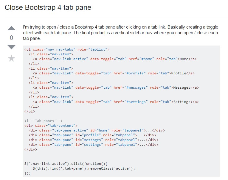  How you can  shut Bootstrap 4 tab pane