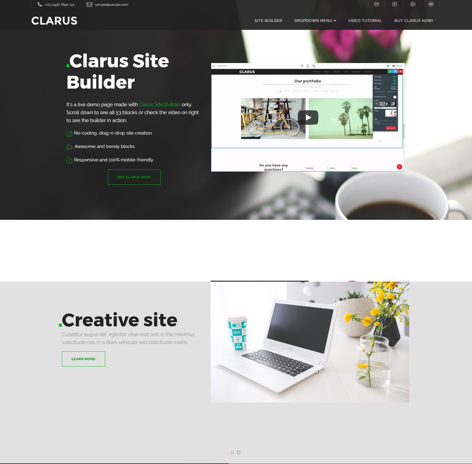 CSS3 Bootstrap Clarus Themes
